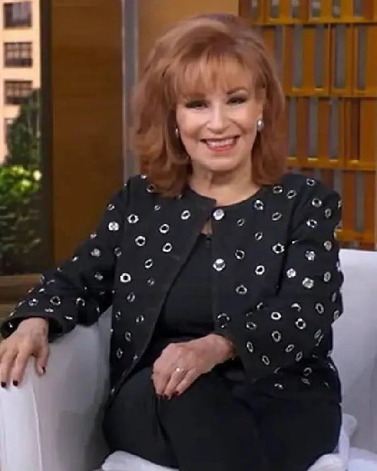 Good Morning America Joy Behar Black Grommet Jacket