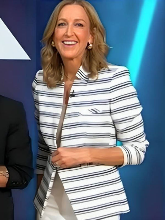 Good Morning America 2025 Lara Spencer Striped Blazer