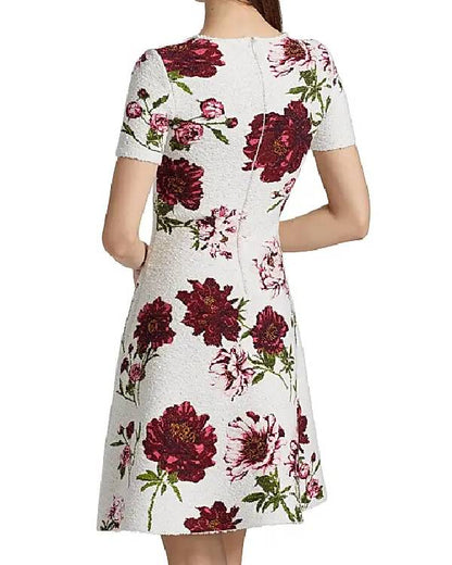 Good Morning America Linsey Davis White Floral Dress
