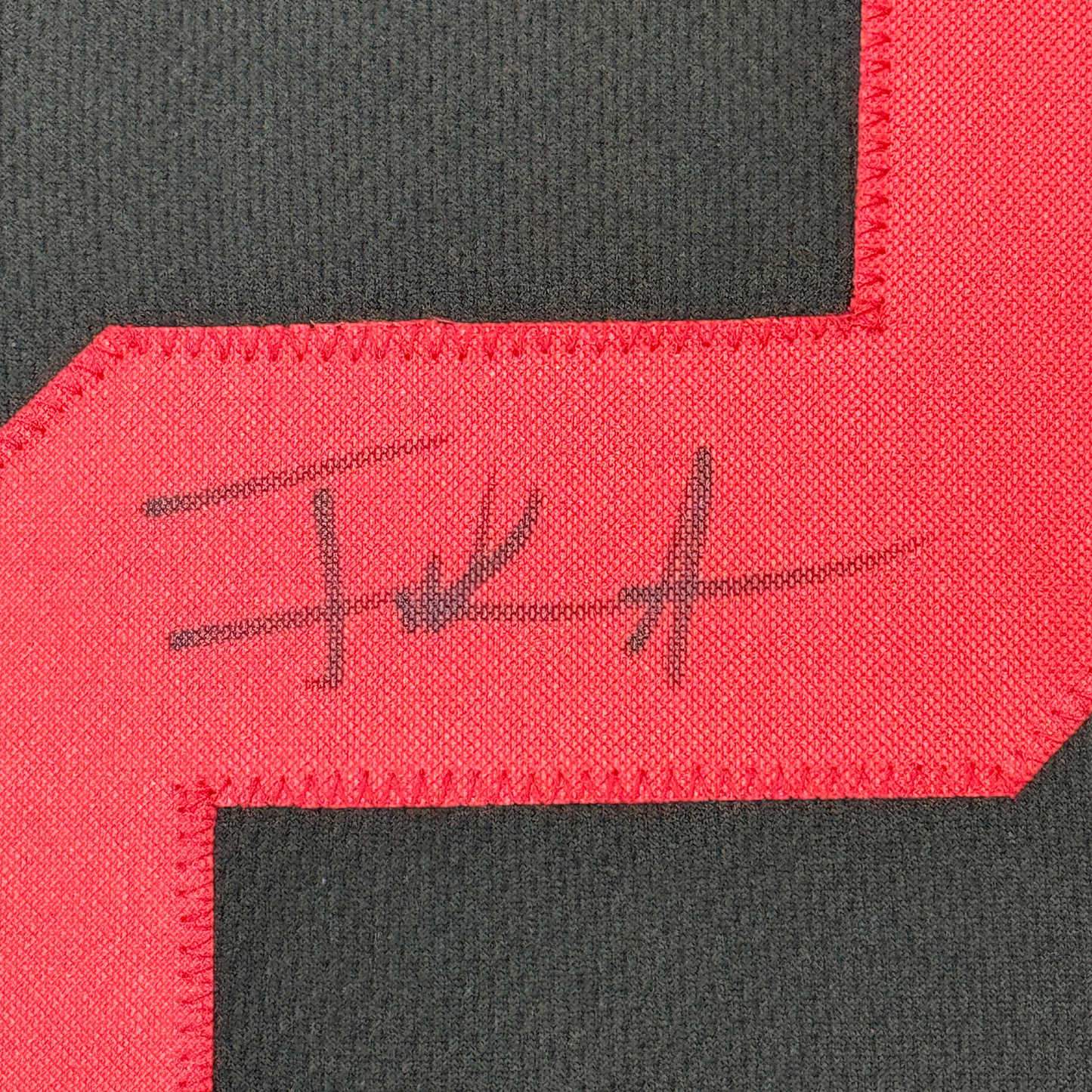 Framed Autographed/Signed Frank Gore 35x39 San Francisco Black Football Jersey Beckett BAS COA