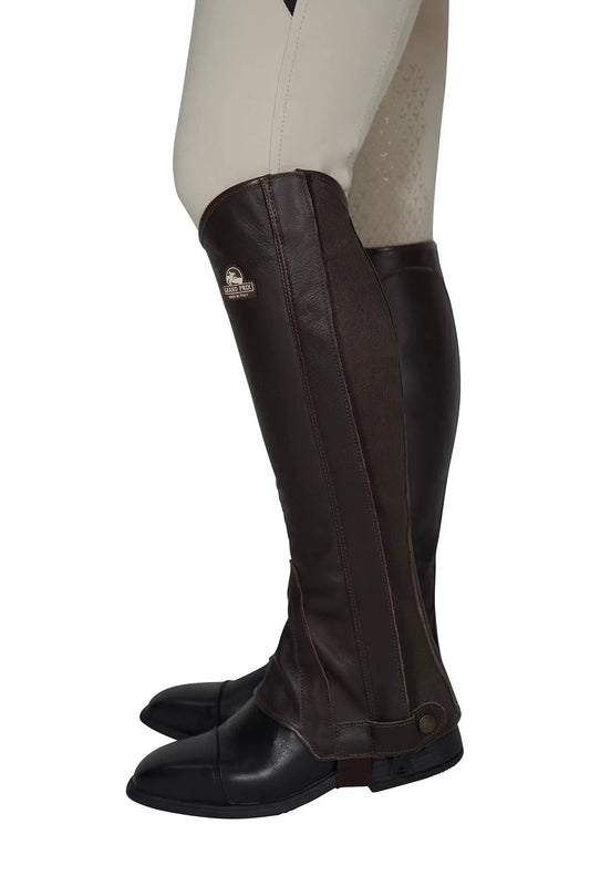 Grand Prix Italian Leather Half Chaps, Brown