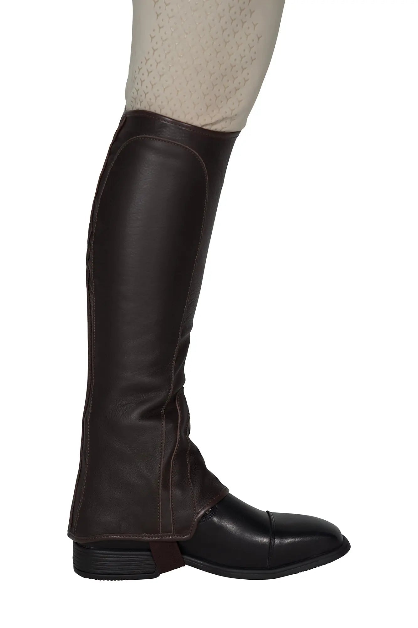 Grand Prix Italian Leather Half Chaps, Brown