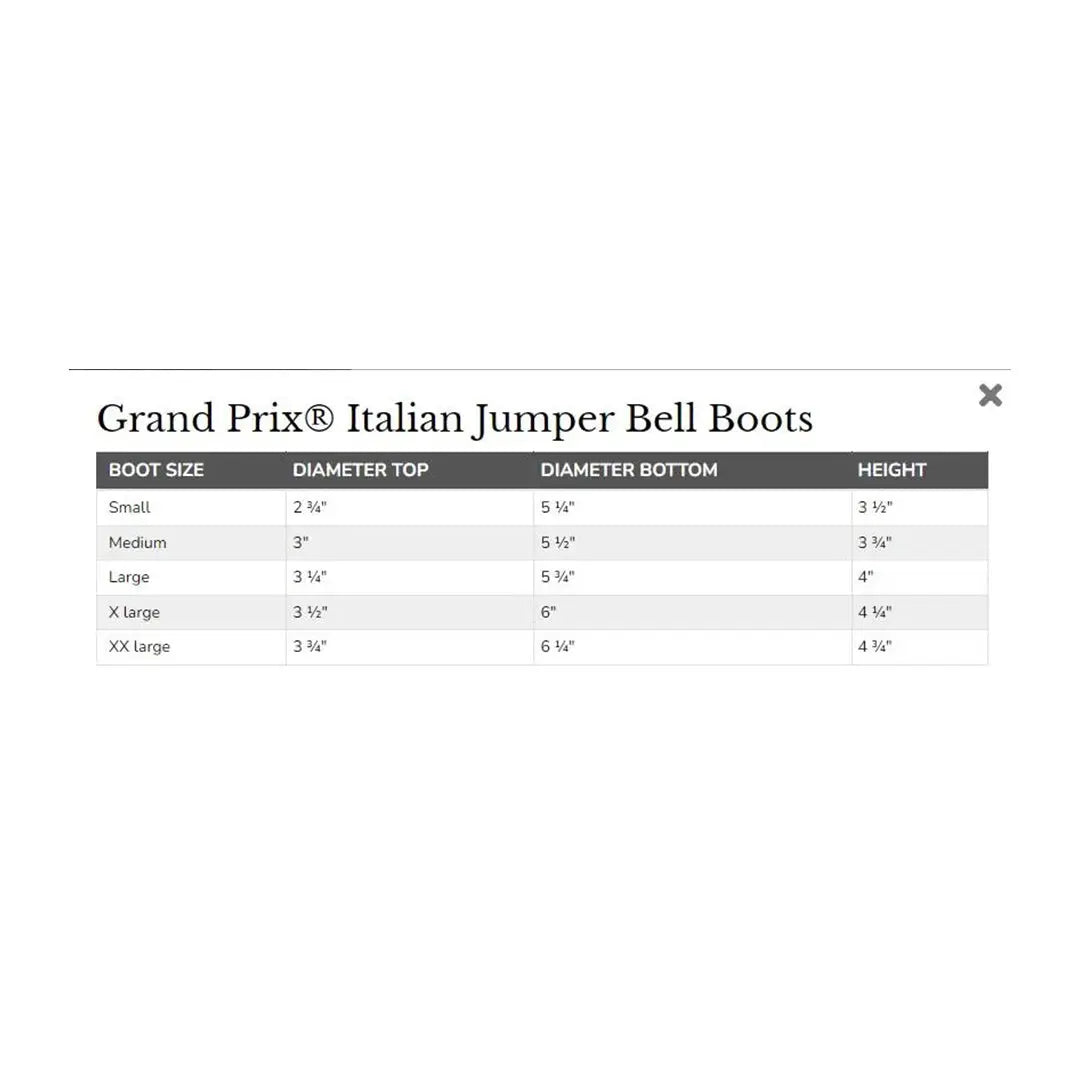 Grand Prix Italian Pull On Rubber Bell Boots