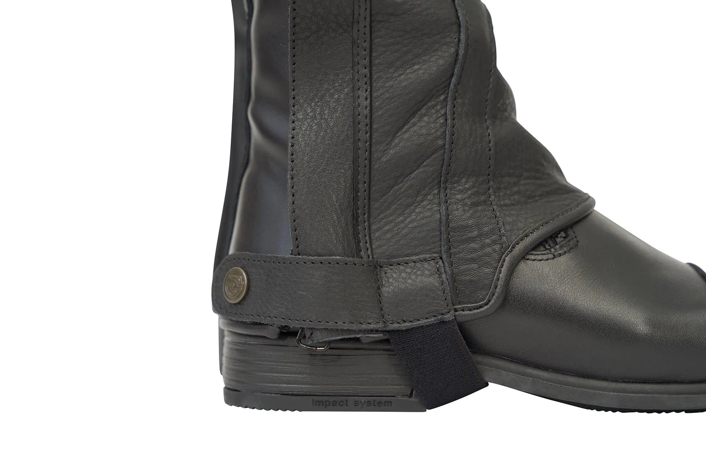 Grand Prix LC Italian Full Leather Half Chaps, Black