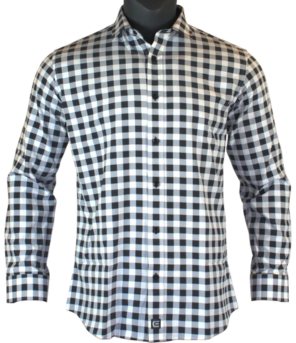 The Titan - Grey Plaid Long Sleeve