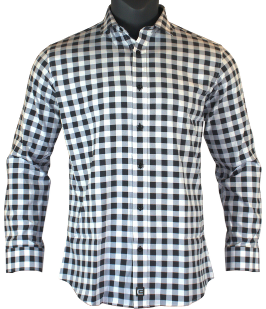 The Titan - Grey Plaid Long Sleeve