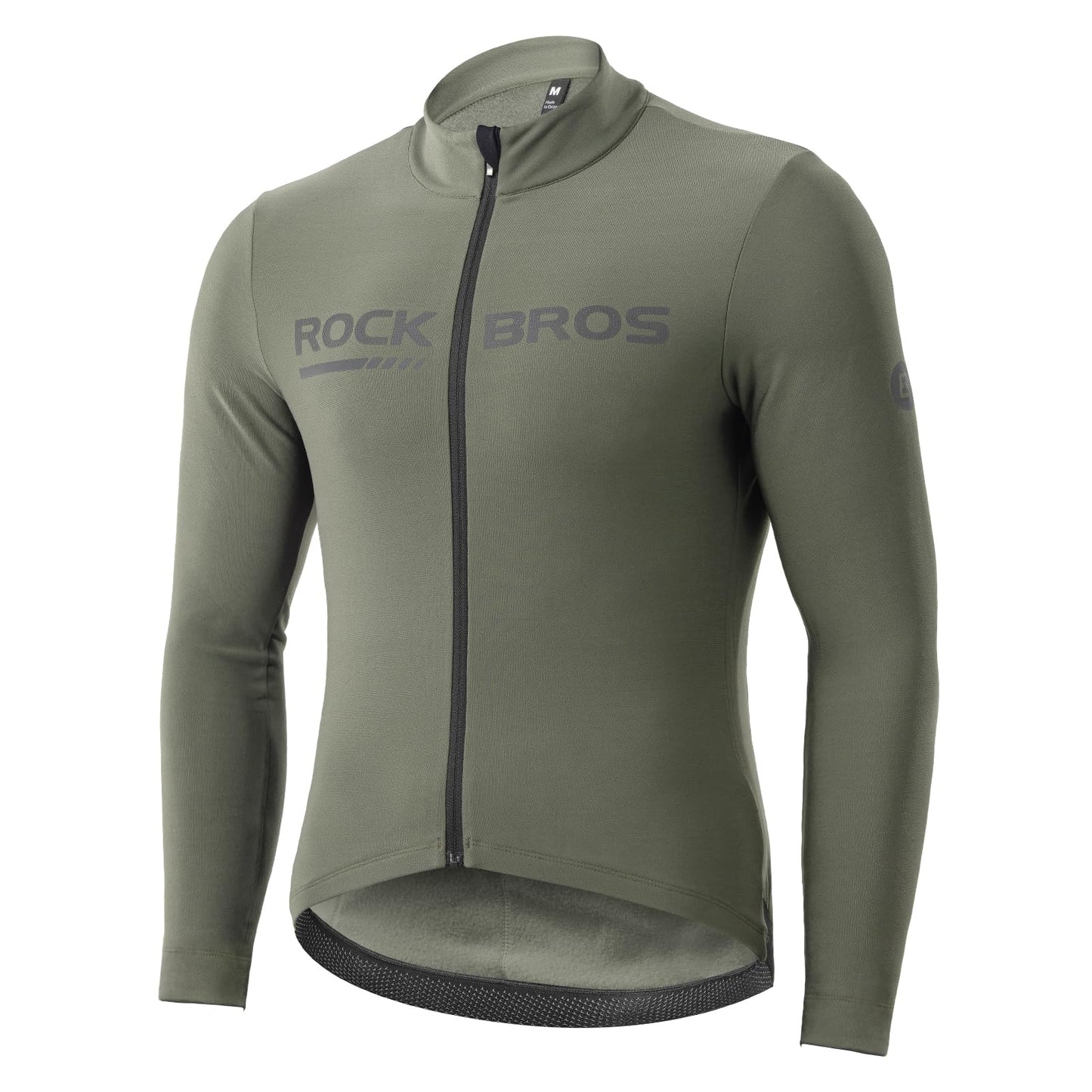 ROCKBROS Men's Long Sleeve Cycling Jersey with full zipper rear pockets perfect fit for outdoor sports