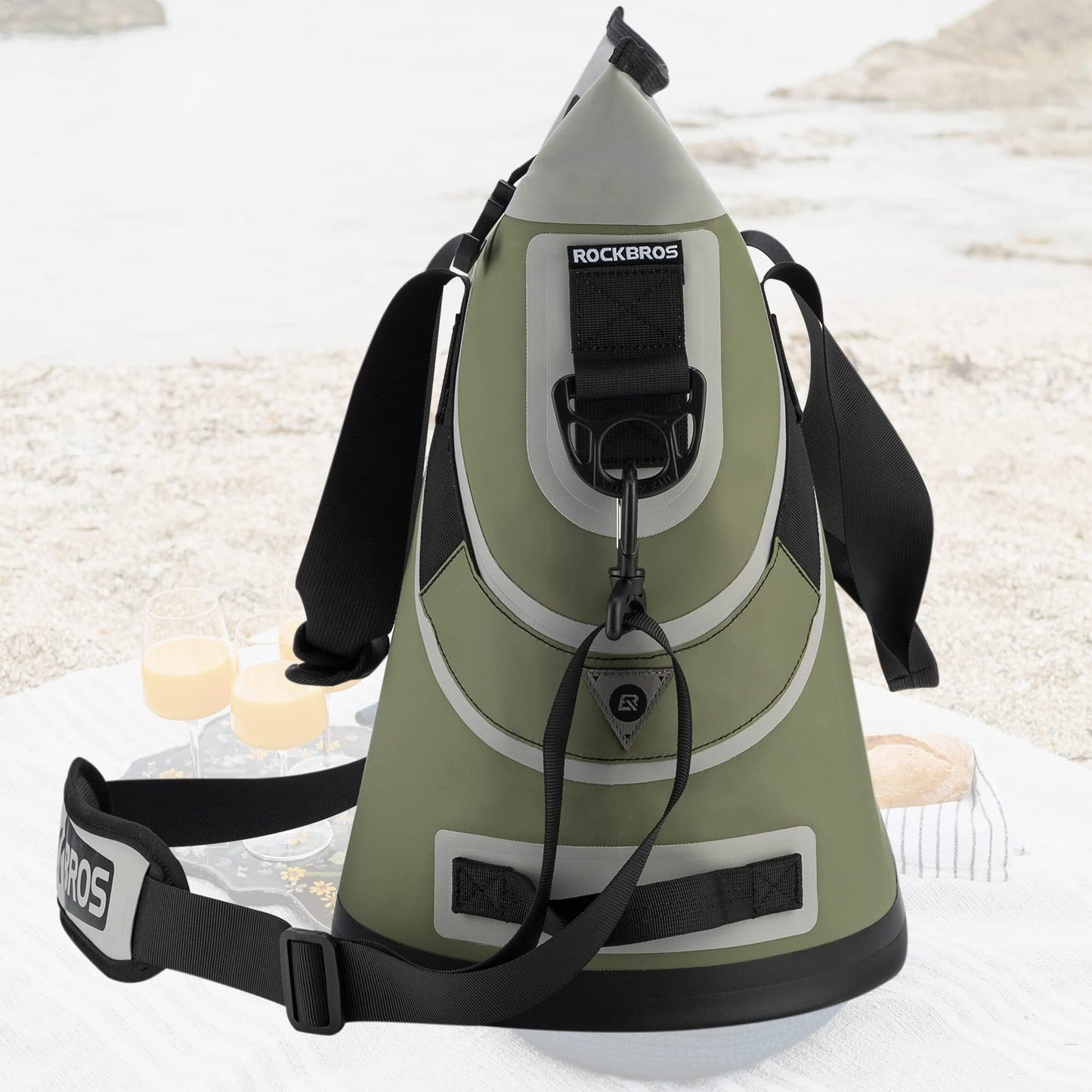 ROCKBROS Soft Cooler Insulated Leak Proof Cooler Bag Portable 36 Can
