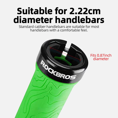 ROCKBROS Bike Handlebar Grips Double Lock-on MTB Bicycle Handle Bar Grips