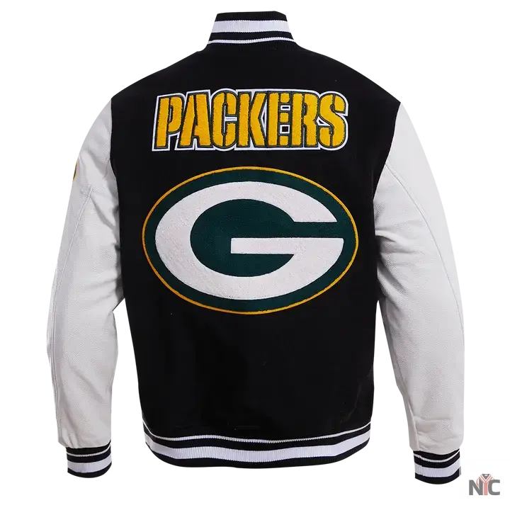Green Bay Packers Mash Up Wool Varsity Jacket