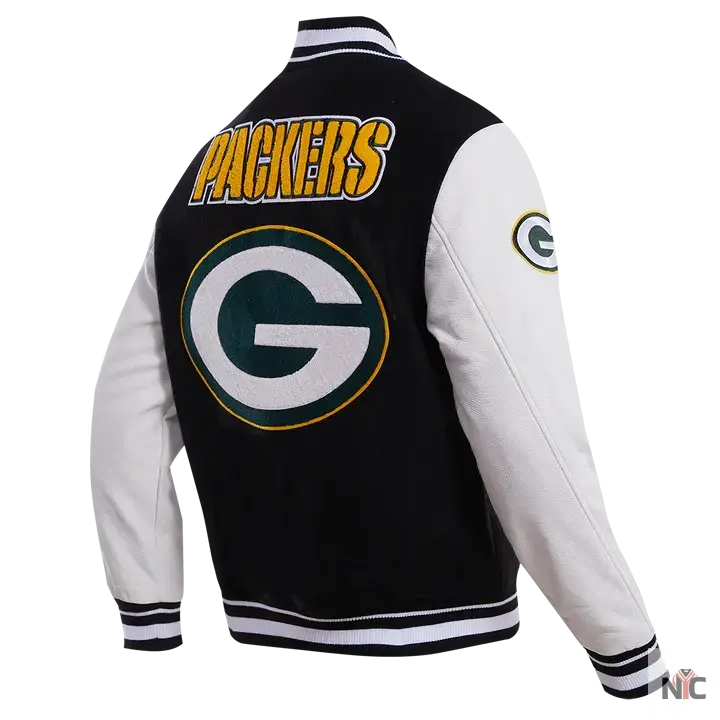 Green Bay Packers Mash Up Wool Varsity Jacket