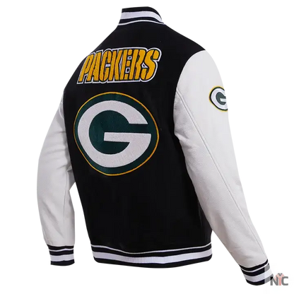 Green Bay Packers Mash Up Wool Varsity Jacket
