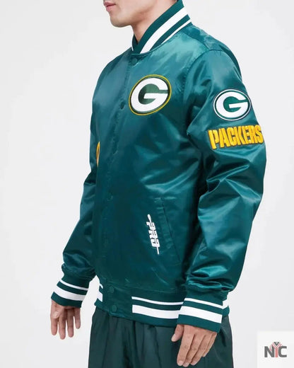 Green Bay Packers Old English Satin Jacket
