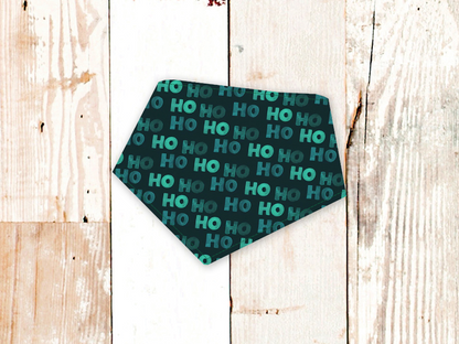"Green HoHoHo" Dog Bandana