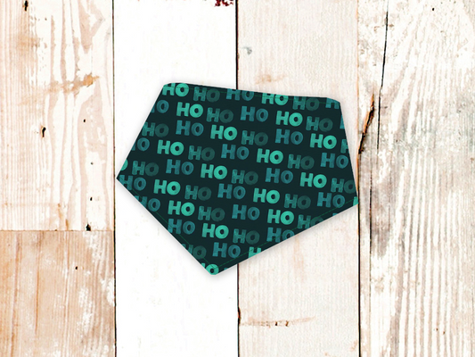 "Green HoHoHo" Dog Bandana