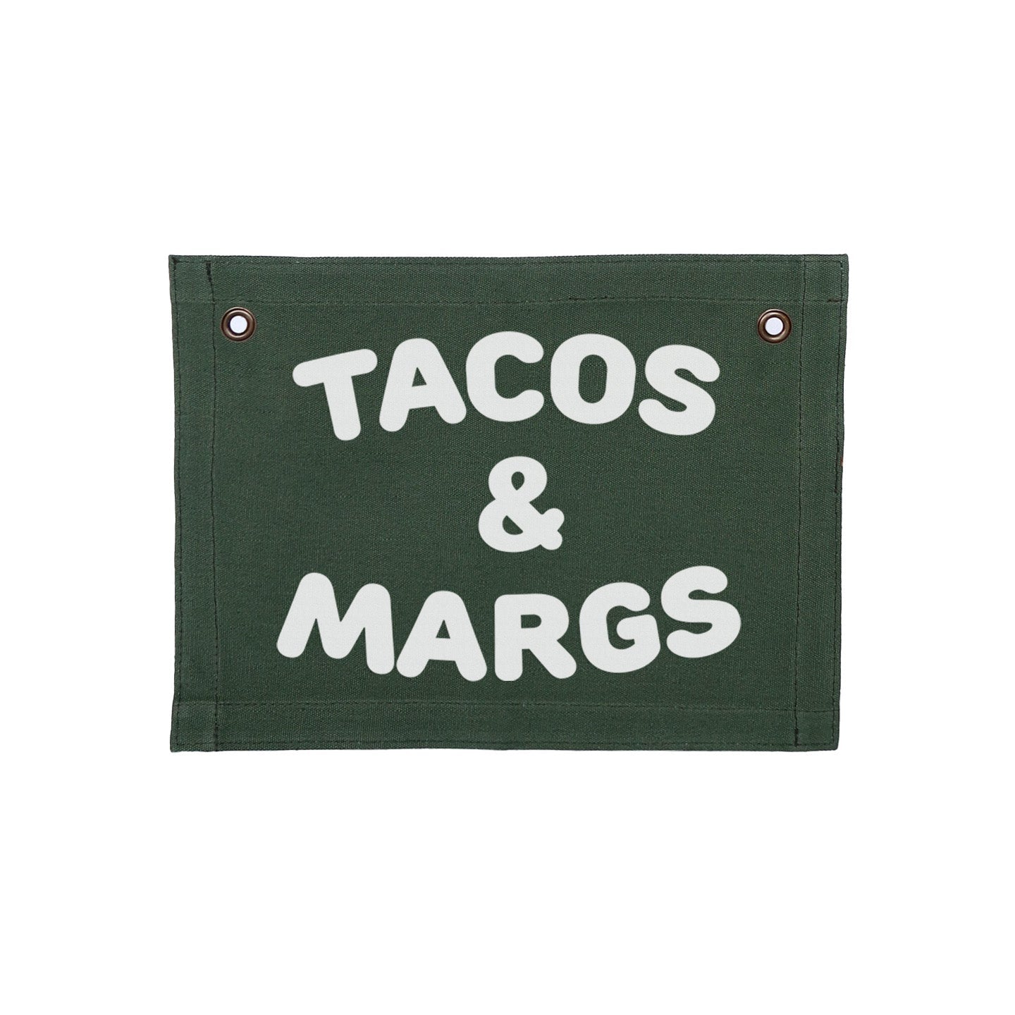 Tacos & Margs Small Canvas Flag