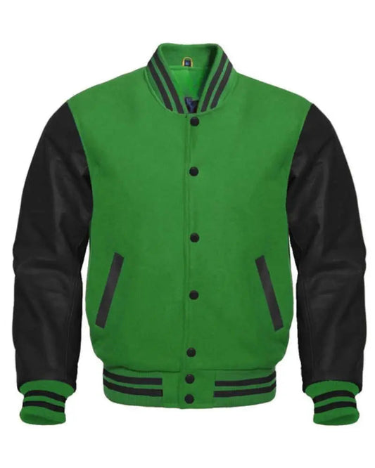 Green And Black Varsity Letterman Jacket