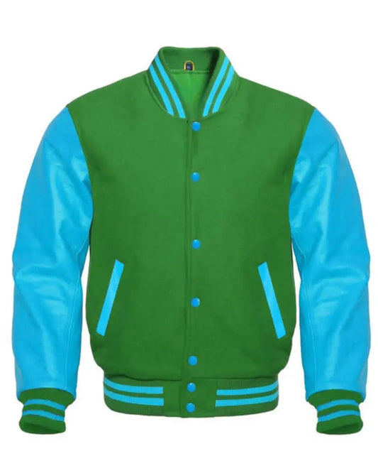 Green & Blue Varsity Jacket