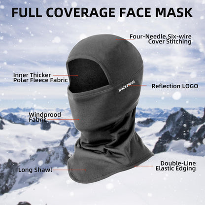 ROCKBROS Balaclava Ski Mask, Windproof Thermal Winter Neck Warmer Hood for Men  Women