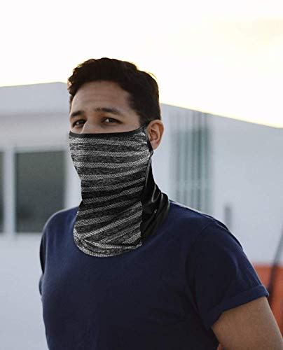 ROCKBROS Cooling Neck Gaiter with Ear Loops Bandana Face Scarf Mask for Men Women