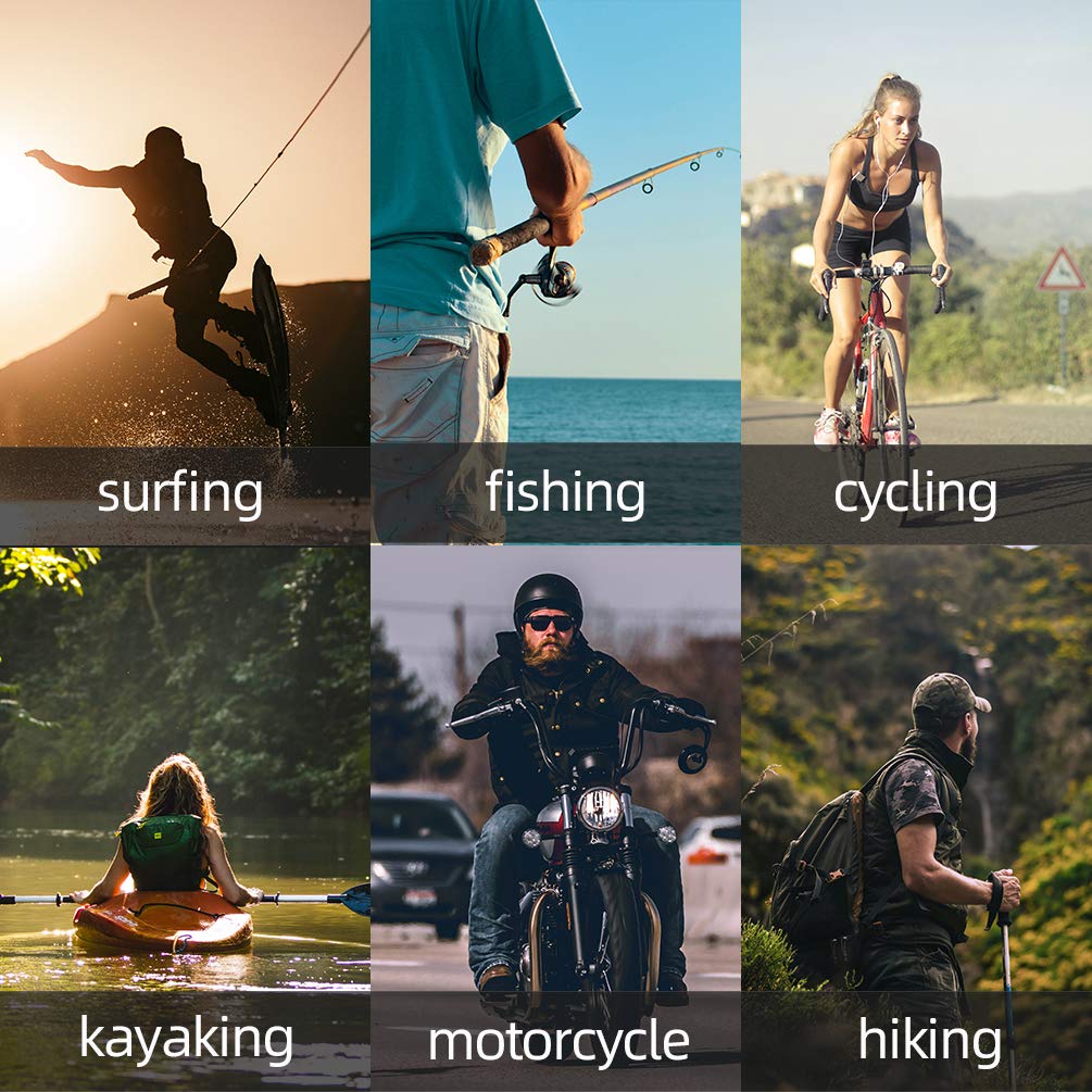 ROCKBROS Cooling Neck Gaiter with Ear Loops Bandana Face Scarf Mask for Men Women