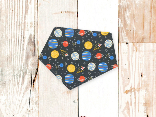 "Grey Planets" Dog Bandana