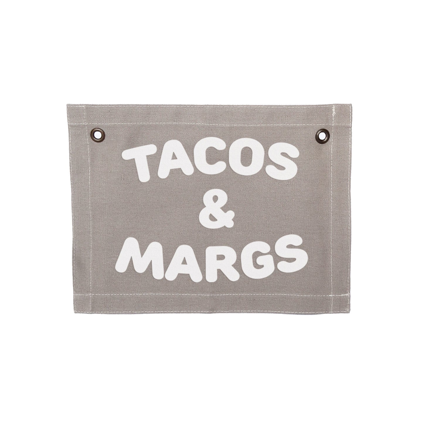 Tacos & Margs Small Canvas Flag