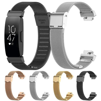 Fitbit Inspire 3, 2, 1, HR Stainless Steel Band - Elegant Strap