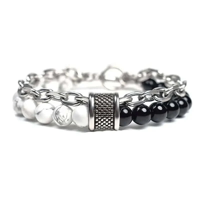 Black Malachite Lava Stone Bracelet