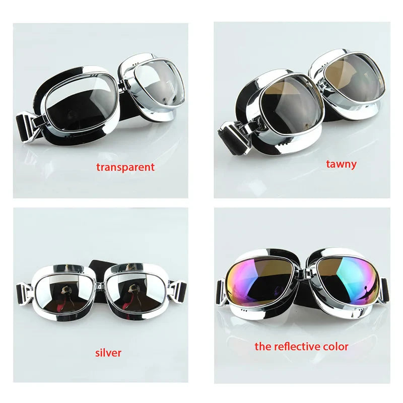 Motorcycle Goggles Vintage Windproof UV Protection for Harley