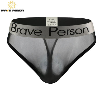 BRAVE PERSON Men's Briefs Transparent Low-waist Briefs