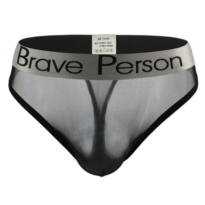 BRAVE PERSON Men's Briefs Transparent Low-waist Briefs