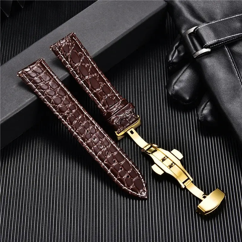 Huawei Watch & Watch GT Crocodile-Pattern Leather Clasp Band
