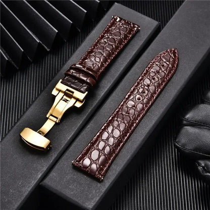 Huawei Watch & Watch GT Crocodile-Pattern Leather Clasp Band