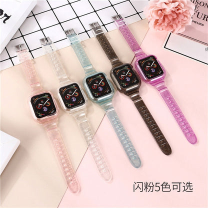 Silicon Apple Watch Band + Case Series 9/8/7/6/5/4/3/2/1 SE