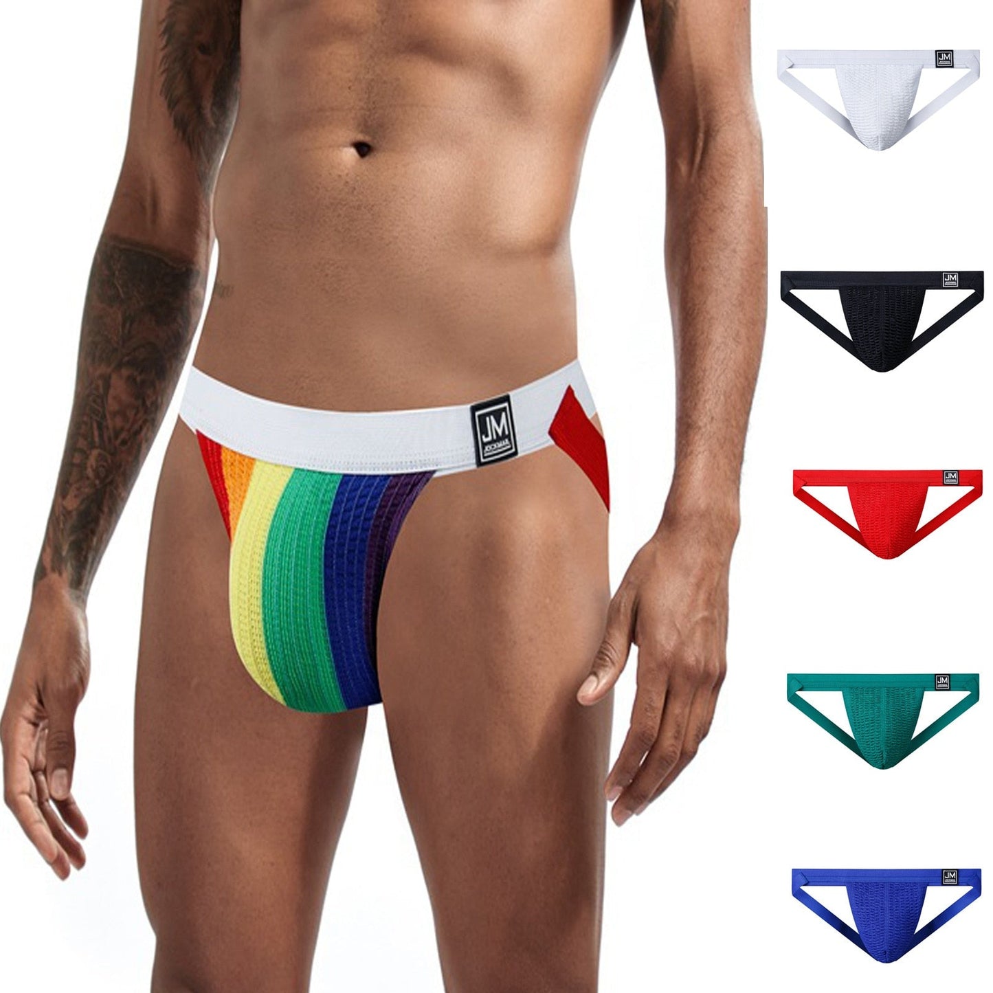 JOCKMAIL Gay Underwear Men Jockstrap Rainbow