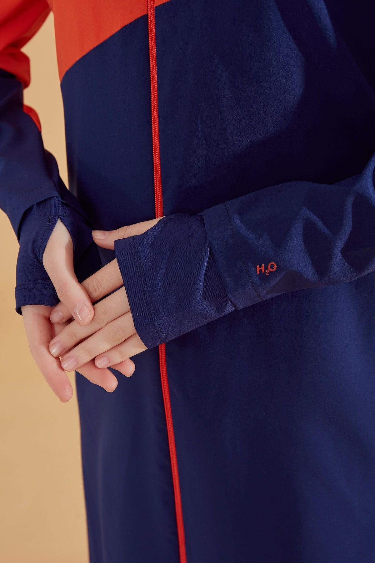 Woven Navy Burkini Modest Swimwear M2316