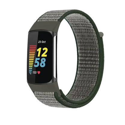 Fitbit Charge 5 6 Nylon Velcro Band - Durable Comfortable Strap
