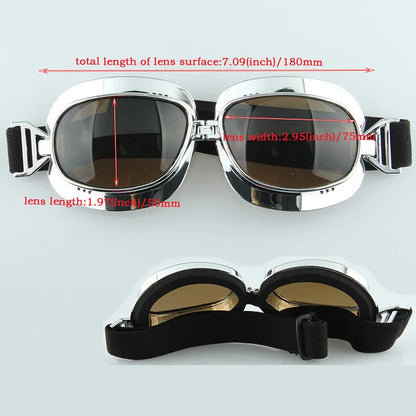 Motorcycle Goggles Vintage Windproof UV Protection for Harley