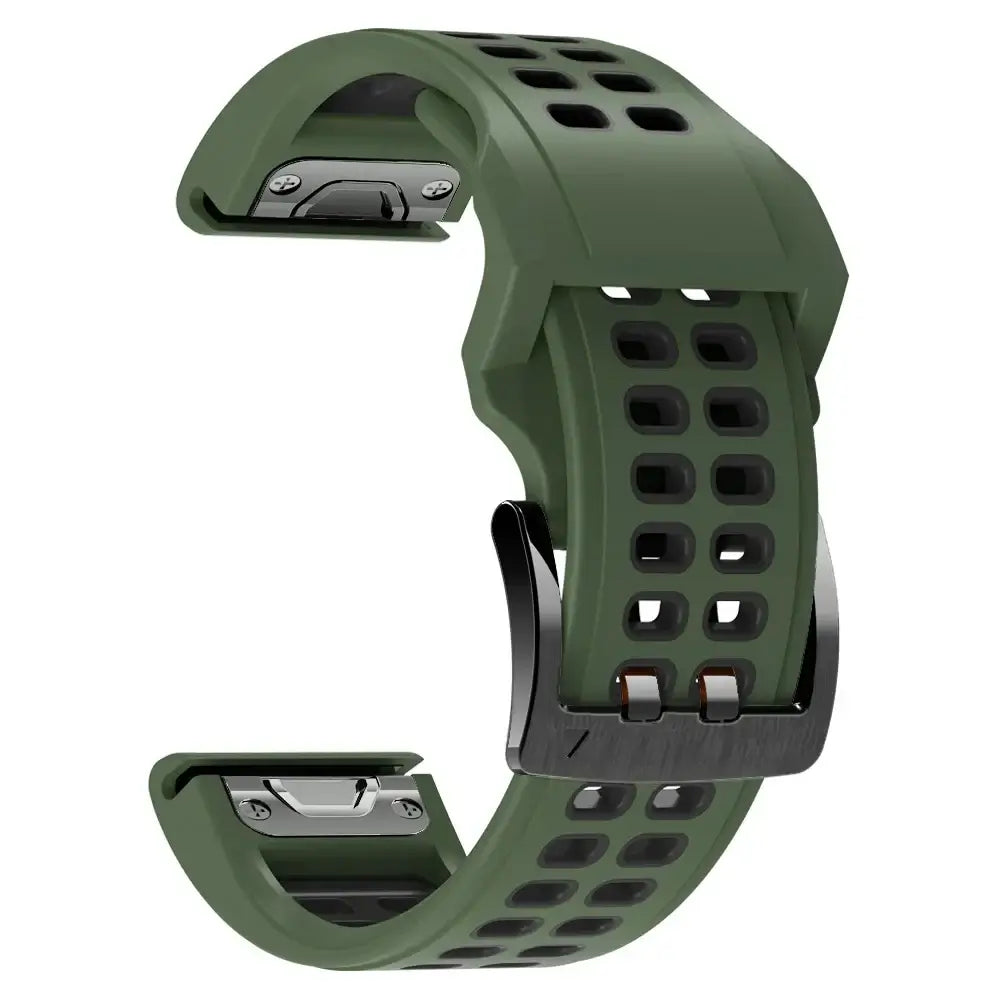 Garmin QuickFit 22/26mm Silicone Band, Solid or Two-Tone Perforated