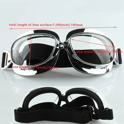 Motorcycle Goggles Vintage Windproof UV Protection for Harley