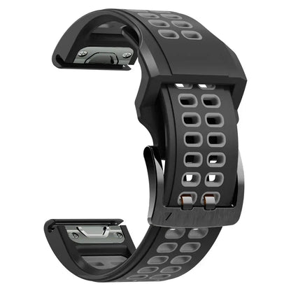 Garmin QuickFit 22/26mm Silicone Band, Solid or Two-Tone Perforated