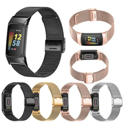 Fitbit Charge 5 6 Metal Band - Sleek Modern Design