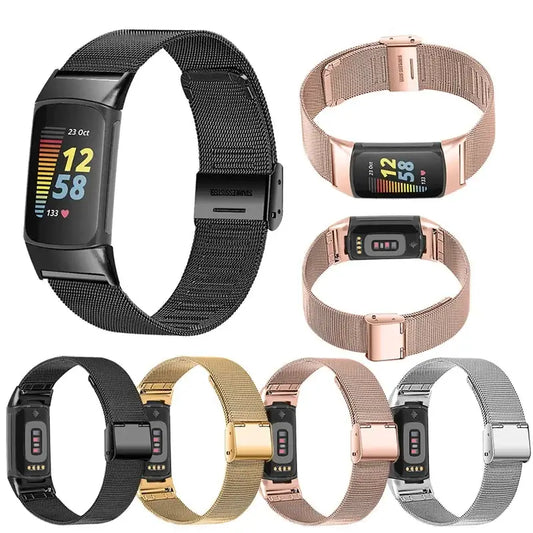 Fitbit Charge 5 6 Metal Band - Sleek Modern Design
