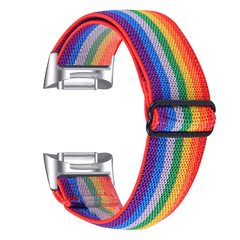 Fitbit Charge 6 5 Nylon Strap - Elastic Sport Fabric Design