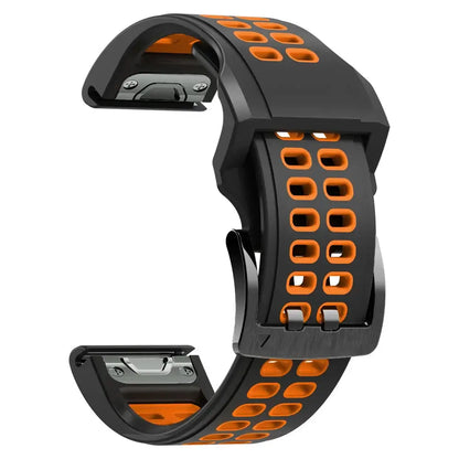 Garmin QuickFit 22/26mm Silicone Band, Solid or Two-Tone Perforated