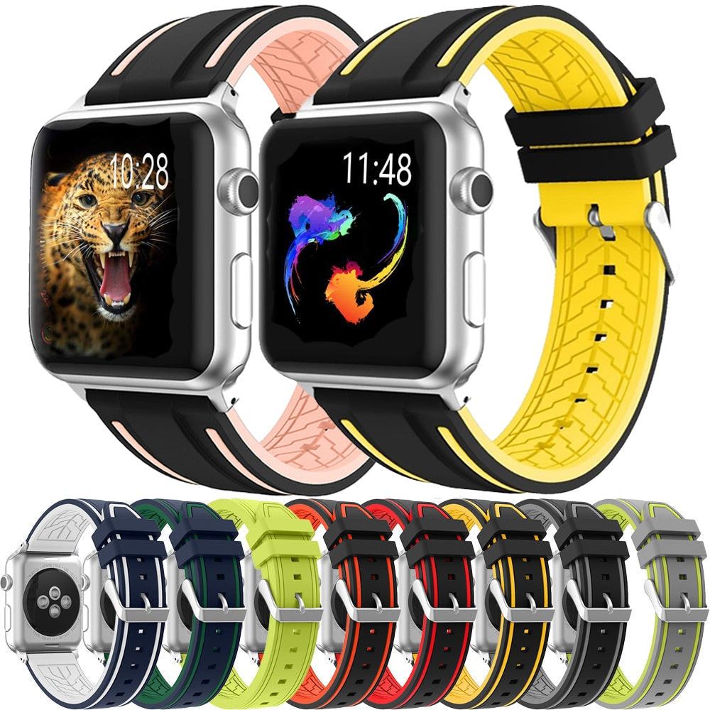 Sport Soft Silicone Strap For Apple Watch Series 11/10/9/8/7/6/5/4/ SE / Ultra 1/2/3