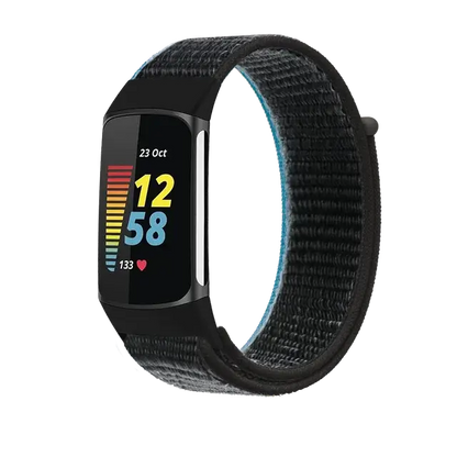 Fitbit Charge 5 6 Nylon Velcro Band - Durable Comfortable Strap