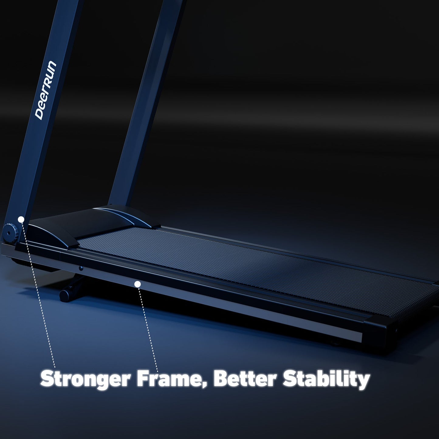 DeerRun All-New 2026 A1 Pro Move+ Smart Foldable Treadmill with 6% Incline & NFC | 350 lbs, 10 mph, Black