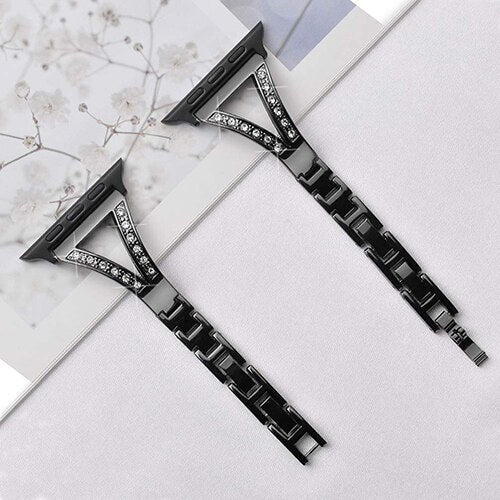 Diamond - Steel Apple Watch Band Series 11/10/9/8/7/6/5/4/ SE / Ultra 1/2/3